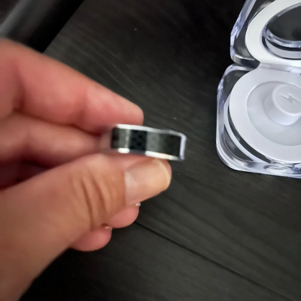 Smart Wearable Ring with LED Display - Silver